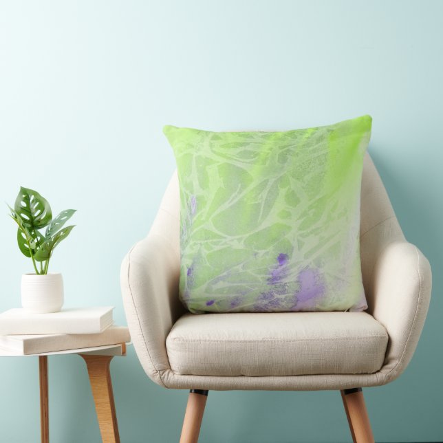 Coussin Douce Harmonie Verte et Lavande (Chaise)