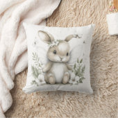 Coussin Douce illustration de lapin féerique à l'aquarelle (Couverture)