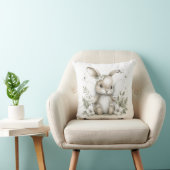 Coussin Douce illustration de lapin féerique à l'aquarelle (Chaise)
