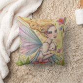 Coussin Douce illustration de mère et de fée bébé (Couverture)