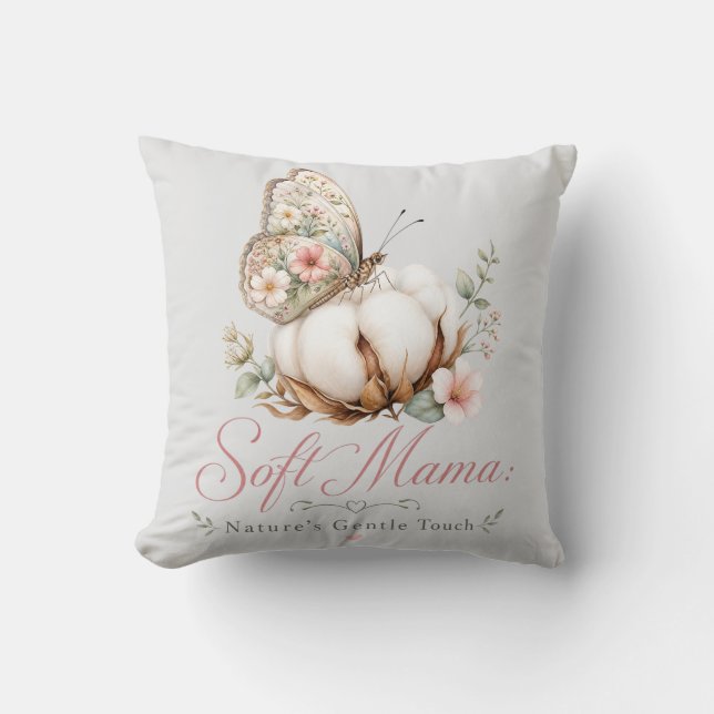 Coussin Douce Maman Toucher Gentil de la Nature (Recto)