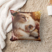 Coussin Douce Mère Chat & Chaton - Plaid de la Fête des Mè (Couverture)