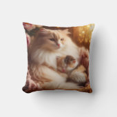Coussin Douce Mère Chat & Chaton - Plaid de la Fête des Mè (Recto)