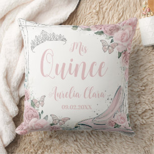 Coussin Douce rose florale Cendrillon slip Quinceañera XV