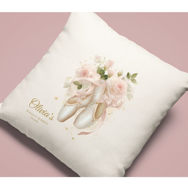 Coussin Douce Soirée de Ballet Rosé, personnalisé (Créateur téléchargé)