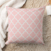 Coussin Douce Treillis Quatrefeuilles Rose Clair Blanc (Couverture)