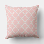 Coussin Douce Treillis Quatrefeuilles Rose Clair Blanc (Verso)