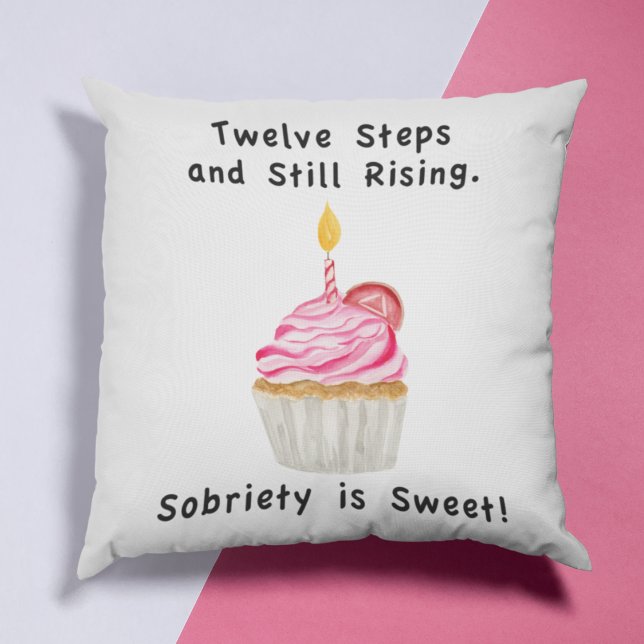 Coussin Doucement sobre : Cupcake avec bougie, pièce de ré (Créateur téléchargé)