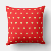Coussin Douces amours dorées sur fond rouge (Verso)