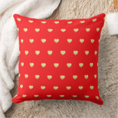 Coussin Douces amours dorées sur fond rouge (Couverture)