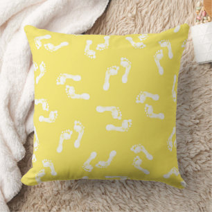 Coussin Douces Empreintes de Bébé Motif Sans Fin