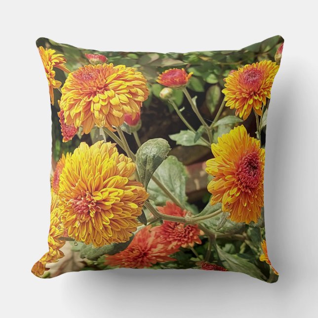 Coussin douillet Fleurs de marguerite Jaune Lumine (Recto)