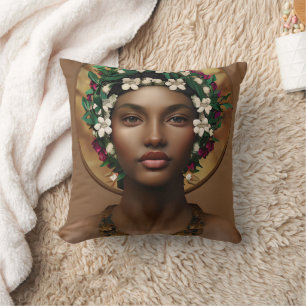 Coussin Douleur au pouvoir   Reine afro-américaine