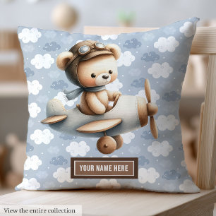 Coussin d'ours en peluche personnalisé pour bébé g