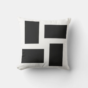 Coussin Doux blanc et design abstrait pastel Pitch