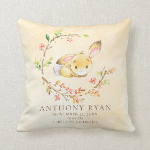 Coussin doux de stat de naissance de bébé de lapin