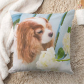 Coussin Doux Hydrangeas Cavalier King Charles Spaniel (Couverture)