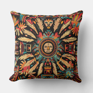Coussin Doux Turquoise "Aztec Dream" Plush Throw Cushion 5
