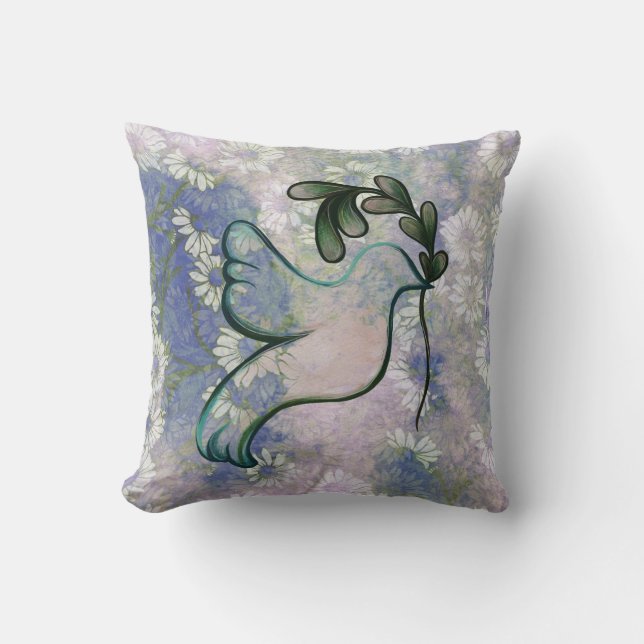 Coussin Dove d'espoir et de paix (Recto)