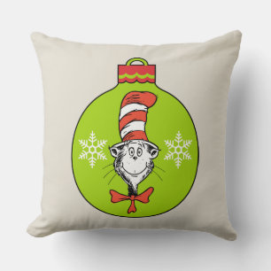 Coussin Dr Seuss   Grinch   Chat dans l'ornement Casquette