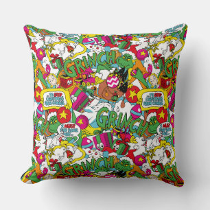 Coussin Dr. Seuss Grinch Motif Coloré