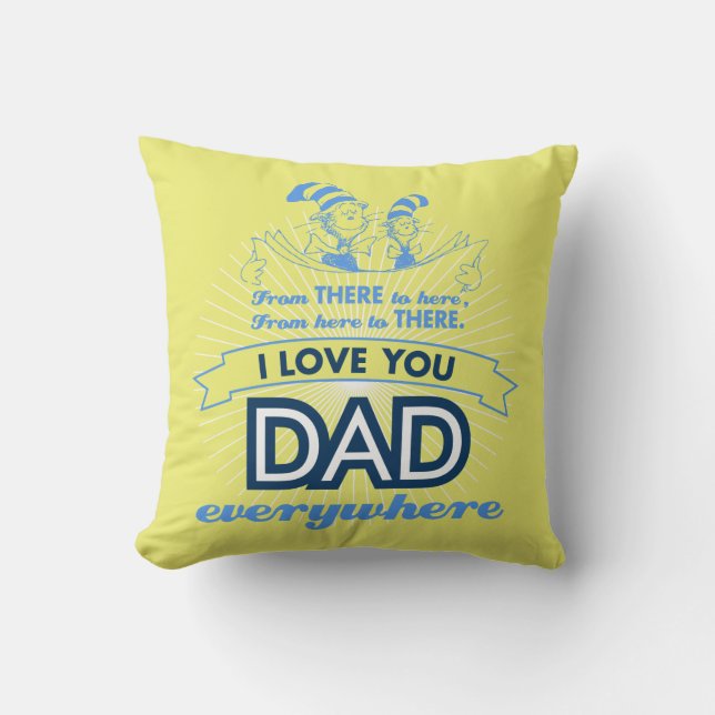 Coussin Dr Seuss | Je t'aime Papa partout (Recto)