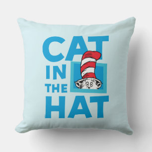 Coussin Dr. Seuss Logo du Chat chapeauté