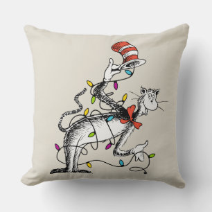 Coussin Dr Seuss The Grinch Le chat espiègle dans le Ha
