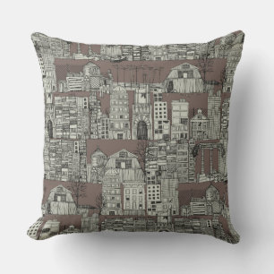 Coussin drabe de toile dystopique