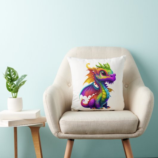 Coussin Dragon arc-en-ciel (Chaise)