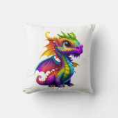 Coussin Dragon arc-en-ciel (Recto)