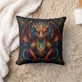 Coussin Dragon arc-en-ciel multicolore (Couverture)
