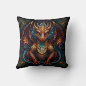 Coussin Dragon arc-en-ciel multicolore (Verso)