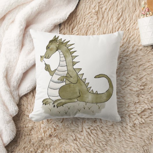 Coussin dragon avec fleur (Couverture)