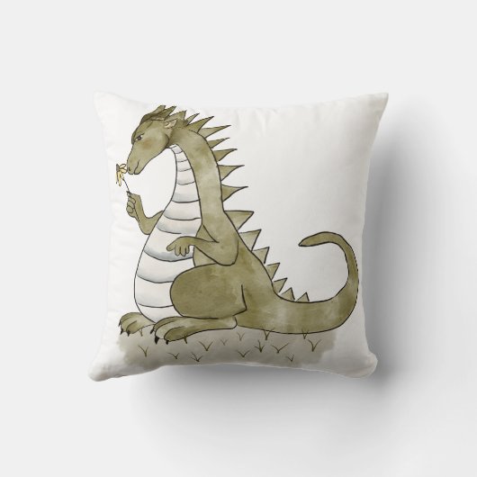 Coussin dragon avec fleur (Verso)