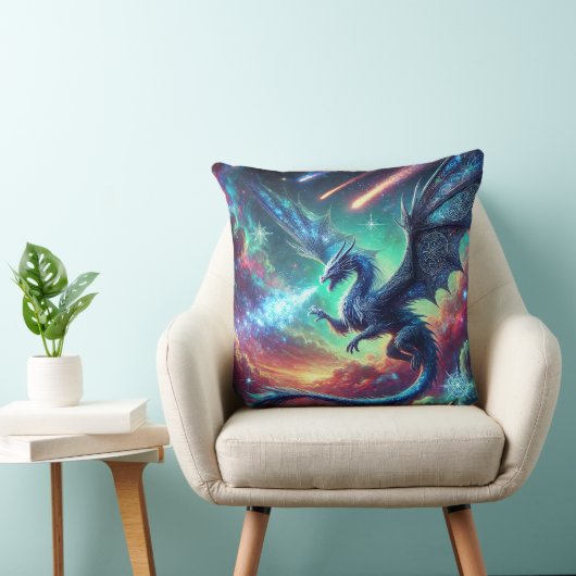 Coussin Dragon bleu (Chaise)