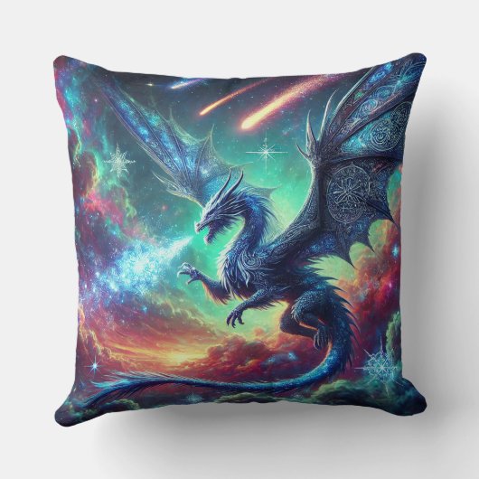 Coussin Dragon bleu (Verso)
