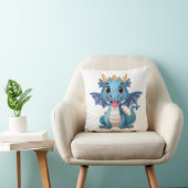 Coussin dragon bleu (Chaise)