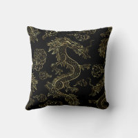 Dragon chinois or et noir