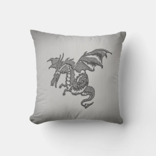 Coussin Dragon d'argent