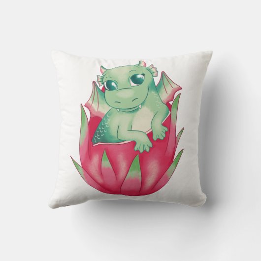 Coussin Dragon de Dragonfruit de bébé (Verso)