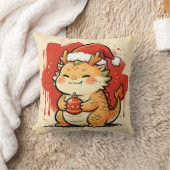 Coussin Dragon de Noël du zodiaque chinois (Couverture)