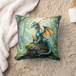 Coussin Dragon de Whimsical sur pierre antique