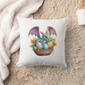 Coussin Dragon Easter Day Loves Collecting Easter Eggs Dra (Couverture)