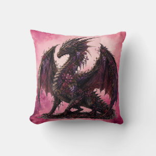 Coussin Dragon Fleur Dragon Fantastique Botanique