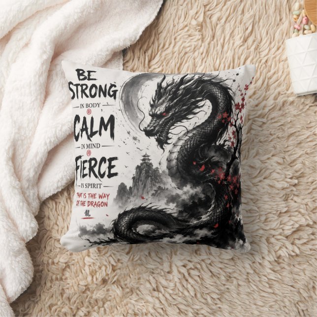 Coussin Dragon Fort, Calme & Féroce (Couverture)