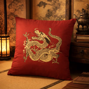 Coussin Dragon Japonais Couleurs Personnalisables