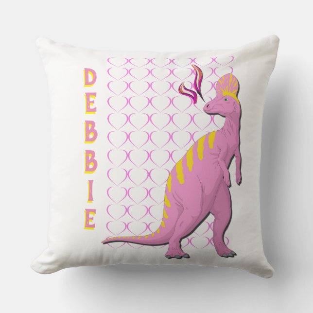 Coussin Dragon rose personnalisé (Recto)