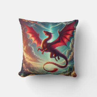 Coussin Dragon rouge