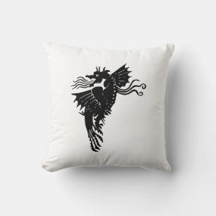 Coussin Dragon Silhouette Spirit Animal Totem Emblem